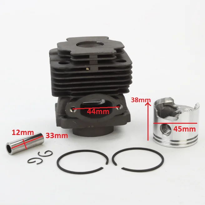 

45MM 753 CYLINDER KIT FITS EMAK EFCO OLEO-MAC TRIMMER 755 453 OS 550 530 550 530 Ergo ZYLINDER W/ PISTON RING PIN CLIPS ASSEMBLY