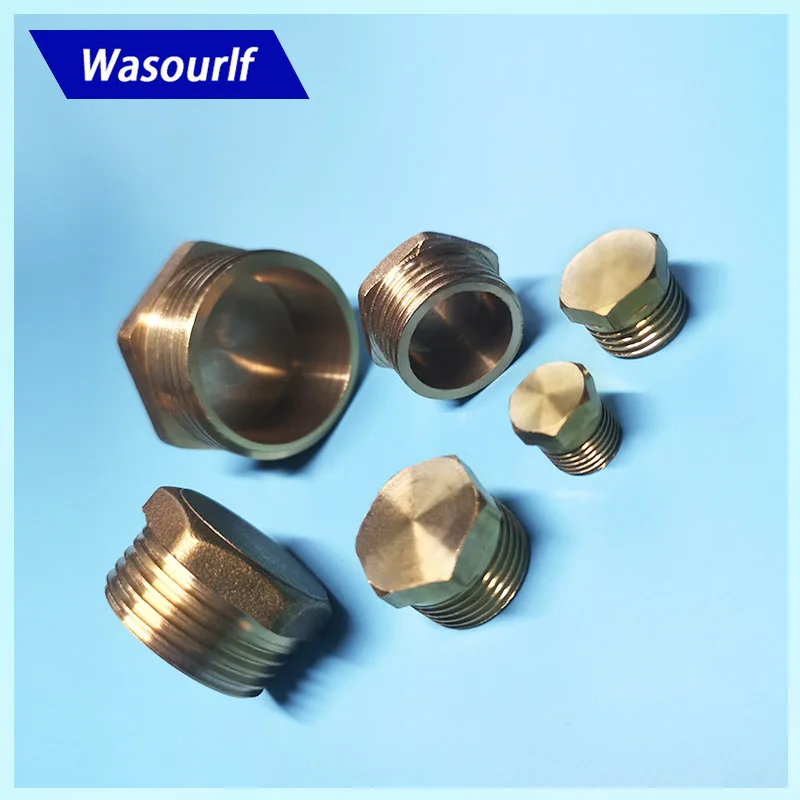 

WASOURLF Screw Cap 1/2 3/4 1/8 Inch Male Thread Cover Connector Brass For Home Hardware Nuts Pipe Hose Toilet Tube Accessories