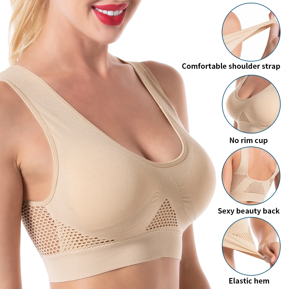 Plus Size Seamless Bra 5XL Women