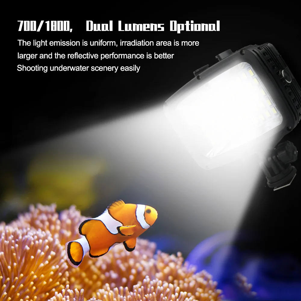 Lampe De Plongée SL-101 40M - Lampe Vidéo LED Étanche Dimmable 5500-6000K Pour Photographie Sous-Marine