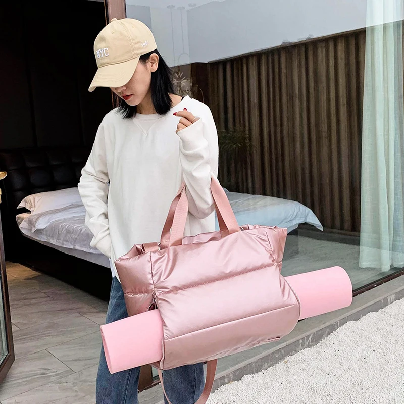 2022 Winter New Large Capacity Shoulder Bag for Women Waterproof Nylon Bags Space Pad Cotton Feather Down Bag Large Bag Handbags