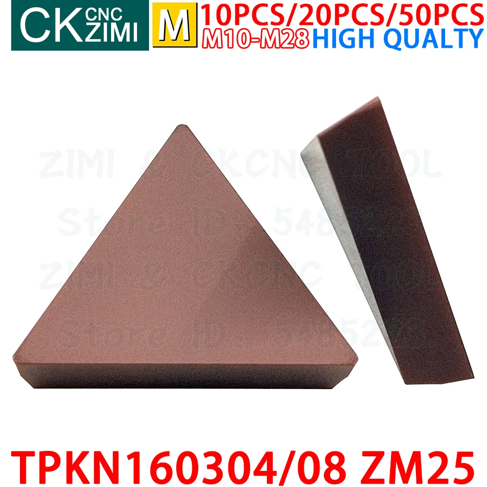 TPKN160304 TPKN160308 Pastilhas de metal duro ZM25 ferramentas de pastilhas de fresamento TPKN 1603 Corte indexável CNC Fresa de torneamento Torno de metal Ferramenta para fresamento de plano de aço inoxidável Chanfro