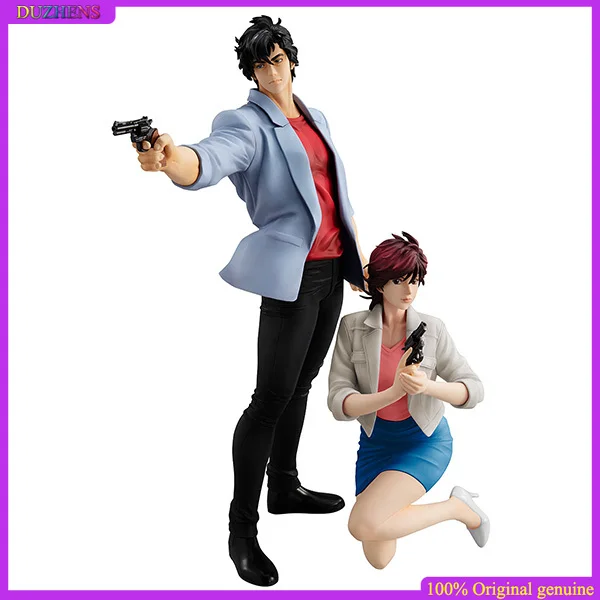 100% Original:CityHunter Saeba Ryo &Kaori Makimura 25cm PVC Action Figure Anime Figure Model Toys Figure Collection Doll Gift