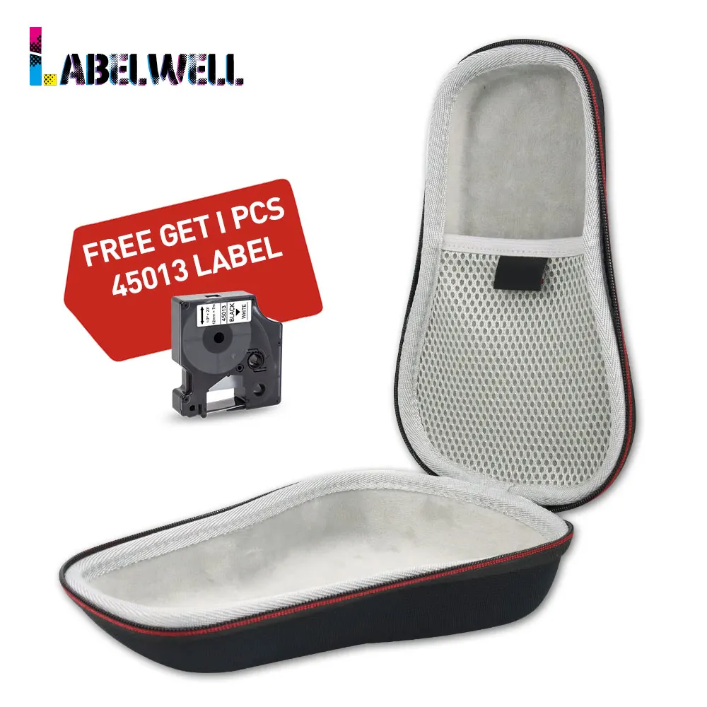 Labelwell Suitable for Dymo D1 45013 LabelManager 160 280 LM160 Label Maker EVA Hard Case Portable Travel Carrying Storage Box