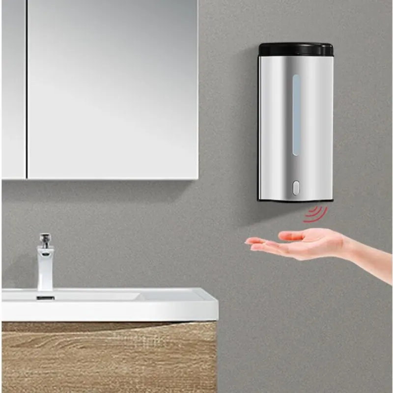 

Vidric 600 ml Automatic Sense Soap Dispenser Wall Mounted Stainless Steel material Touch-free AC or DC for school or hotel