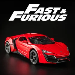 1:32 LYKAN Hypersport Supercar Alloy Car Diecasts & Toy Vehicles Car Model Sound and light Pull back Car Toys For Kids Gifts