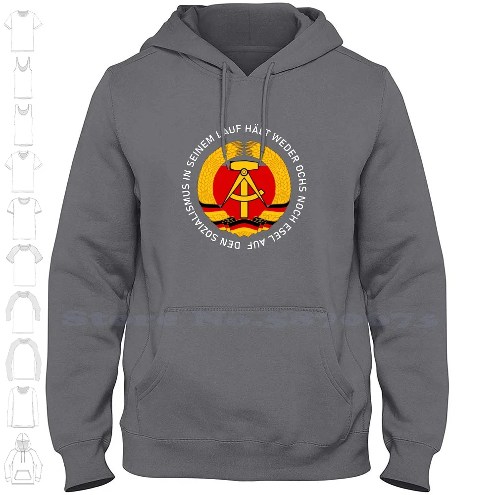 Gdr Socialism In Its Course Does Not Stop Neither Ox Nor Donkey Hoodies Sweatshirt For Men Women Gdr German Democratic Republic