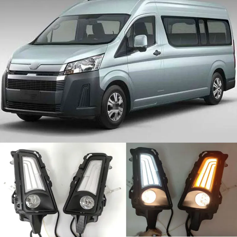 For Toyota Hiace Commuter GL H300 2019 2020 Car LED Fog Lamp Auto Driving Daytime Running Lamp Daylight With Wires & Switch