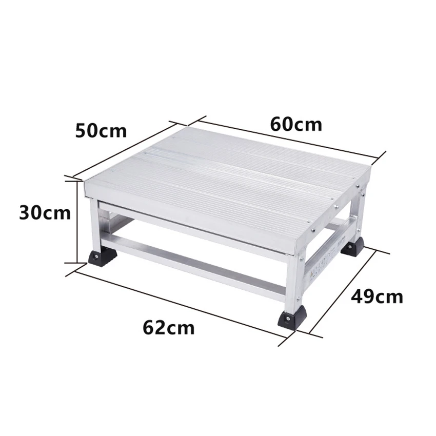 75CM DB-3EN(H) Aluminium 3 Langkah Tangga Teknik Tangga Ultra-Wide Plate Top Dirakit Meja Kerja Platform Tangga untuk Bengkel