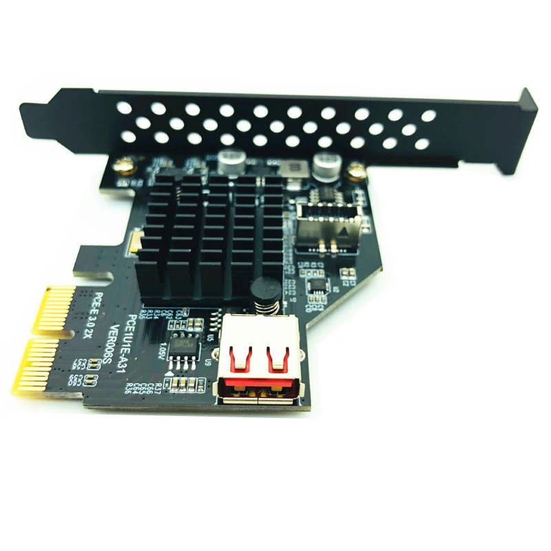 H1111Z Ajouter Sur Cartes PCI Express 3.0 USB 3.1 PCI-E Carte PCIE Adaptateur USB Collecte TYPE-E USB3.1 Gen2 10 Gbps + USB2.0 Carte D'extension