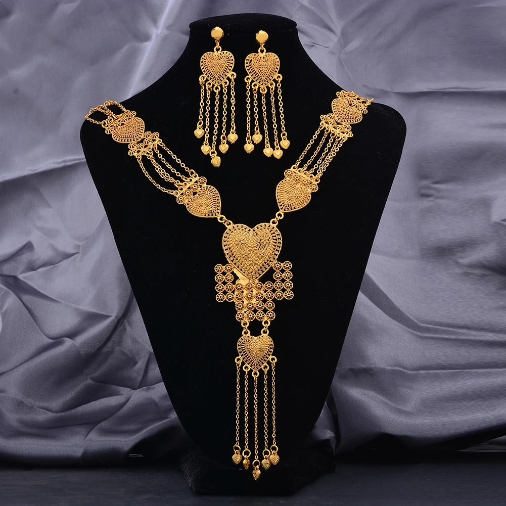 

Wedding Gold Color Jewelry Sets For Women Girls African /Ethiopia /Eritrean Women Jewelry Set