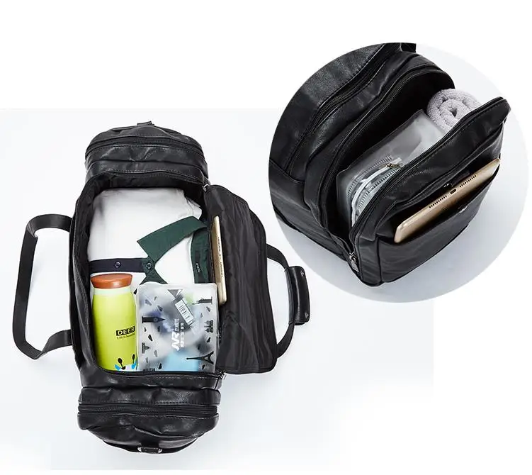 男性用の大きな革製トラベルバッグ,旅行かばんオーガナイザー,スポーツトレーニング,観光,ファッション