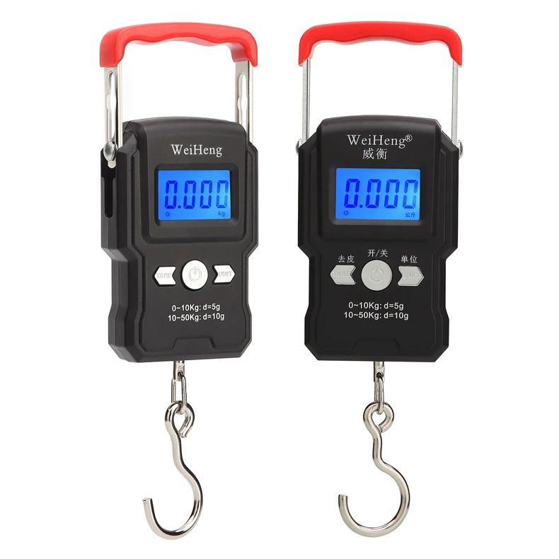 

50Kg/5g LCD Electronic Portable Digital Scale Hanging Hook Fishing Travel Double Precision Luggage Weight Scale Balance Scales