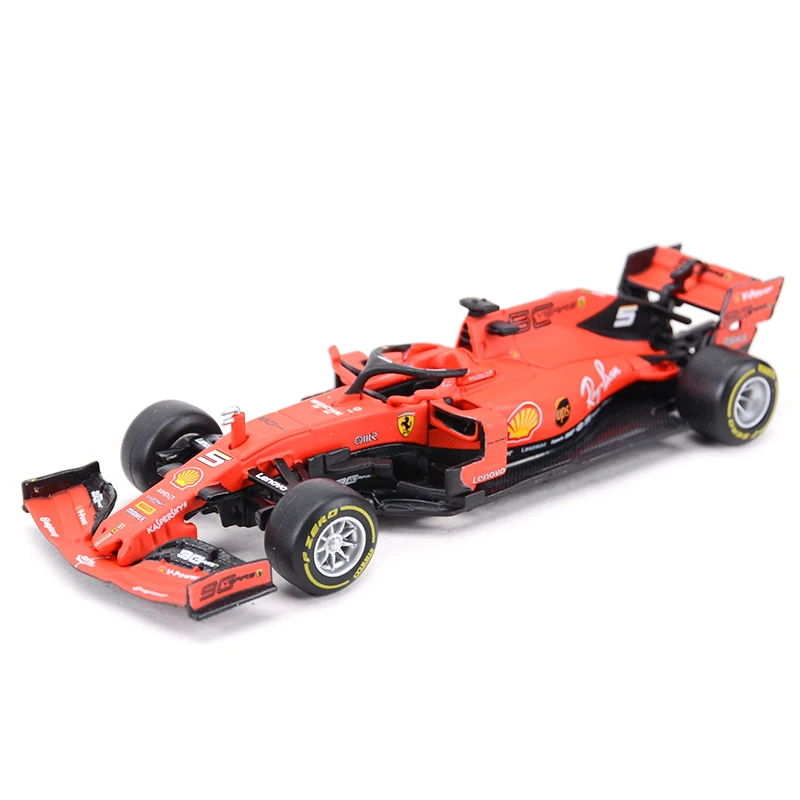 Bburago-Voiture de course Formule 1 en alliage moulé sous pression, simulation Leges, Ferrari 2019 SF90 #16, 1:43