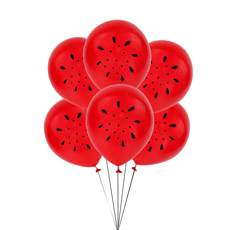 Globos de látex de sandía de 12 pulgadas, decoración de fiesta Hawaiana de verano, Decoración de cumpleaños, suministros para fiesta de Navidad, 10 Uds.