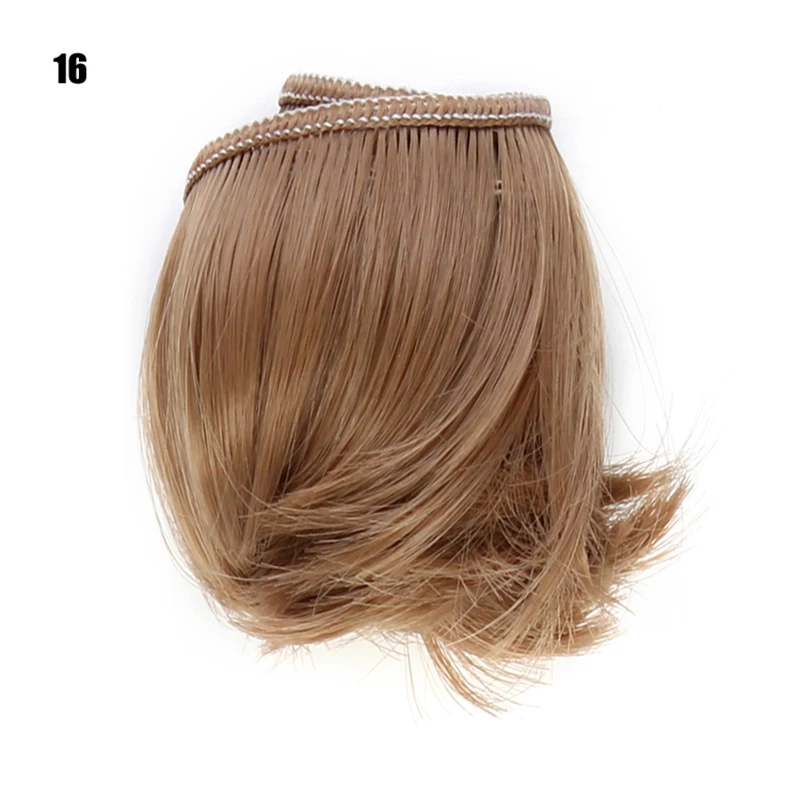 Mini Tresses de Couleur Noire, Blanche et Brune de 5cm, Matériel pour Perruque de Cheveux pour 1/3 1/4 BJD, Accessoires de Beurre à Haute Température