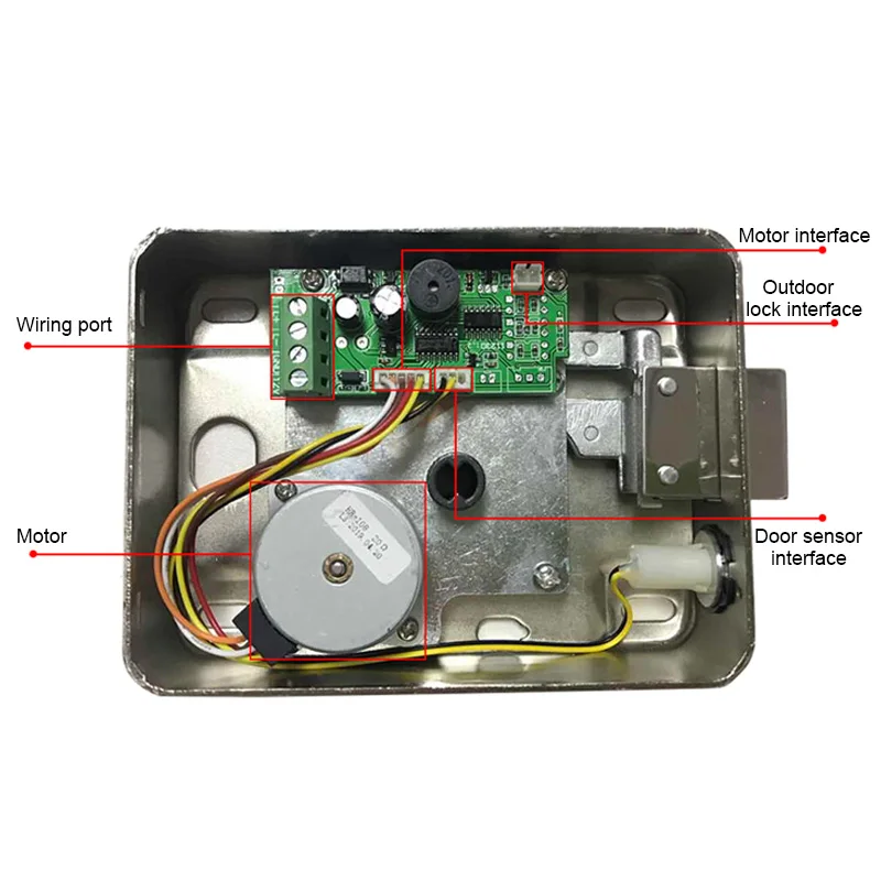 electric gate Lock 12V with Cylinder Locks for Gates with Solid Brass Hock Roll Iron Wooden Door Lock