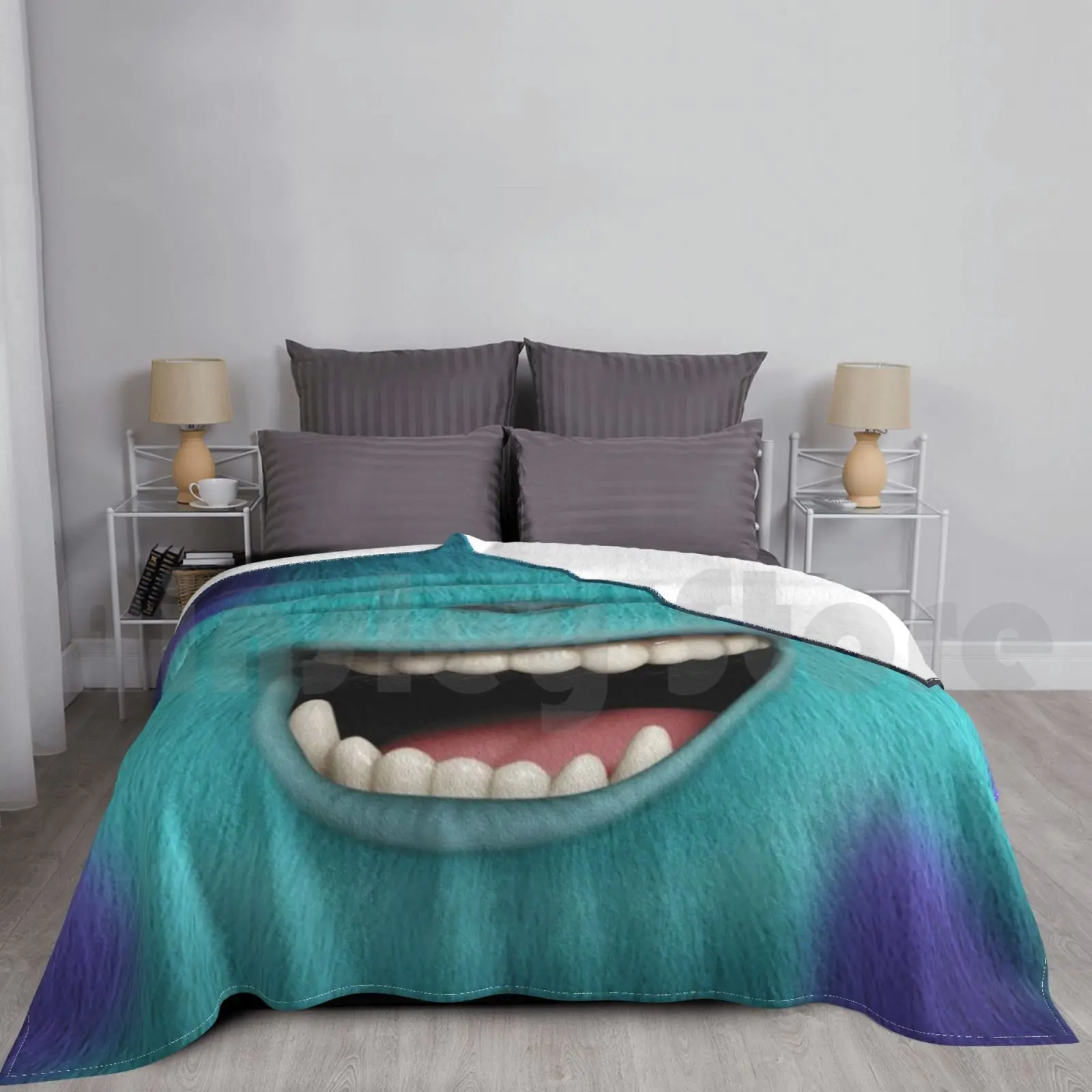 Sulley Monster Blanket For Sofa Bed Travel Sulley James P Sullivan Monsters Inc Sully Funny Cute