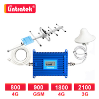 Lintratek 70db LTE 1800mhz Cellular Amplifier 3G 2100 WCDMA GSM 900mhz Cellphone Repeater 4G LTE 800mhz Band 20 Signal Booster