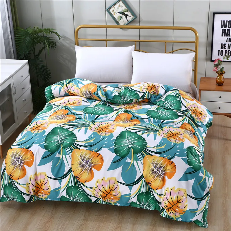 1 piece of pure natural high-density cotton reactive printing fabric high-quality duvet cover with zipper customizable size