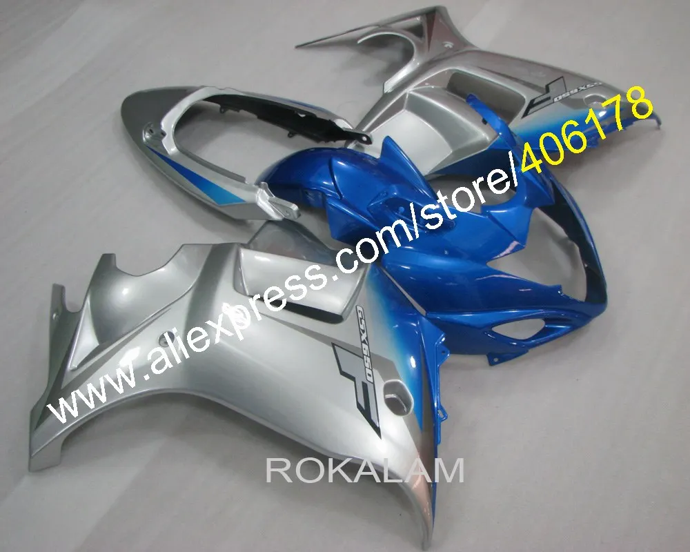 

Customized Fairings GSX650F 08 09 10 11 12 13 Fairing Set For Suzuki GSX-650F 2008-2013 Blue Silver Motorcycle Fairings