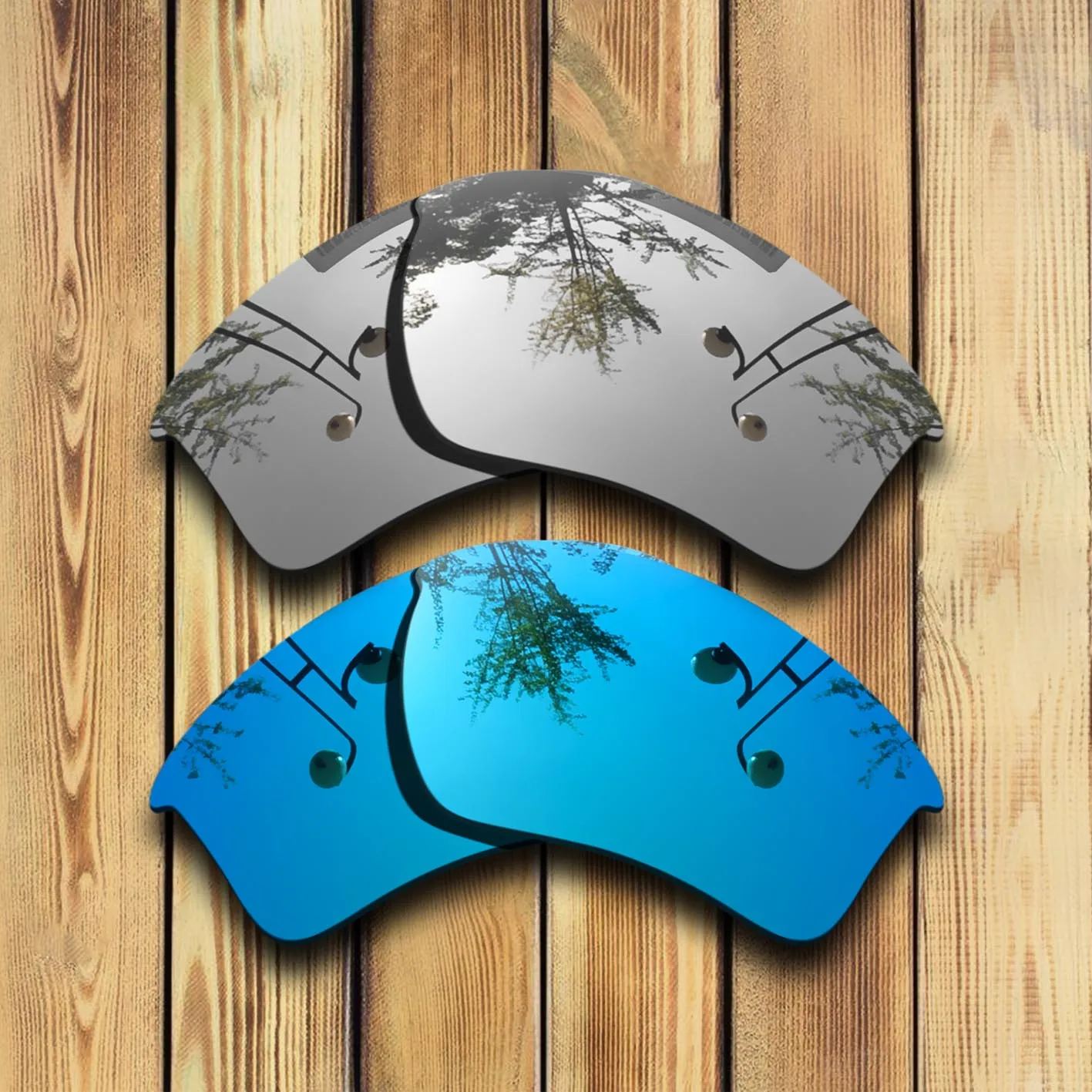 

100% Precisely Cut Polarized Replacement Lenses for Half Jacket 2.0 XL Sunglasses Chrome & Blue Combine Options