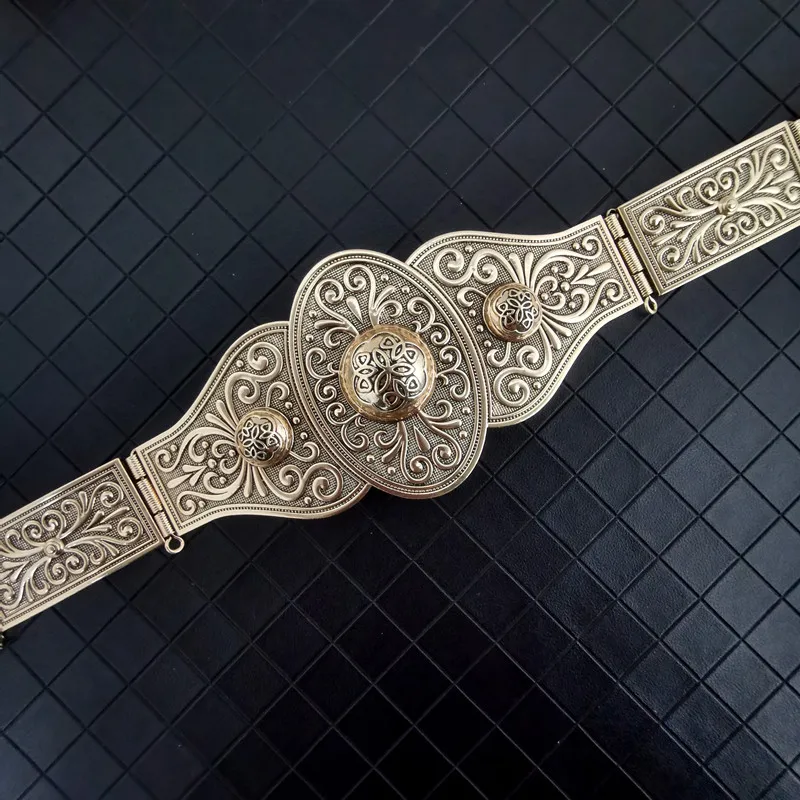 retro style Somali women's robe wedding belt Women's dance belt African women's fashion metal belt length adjustable