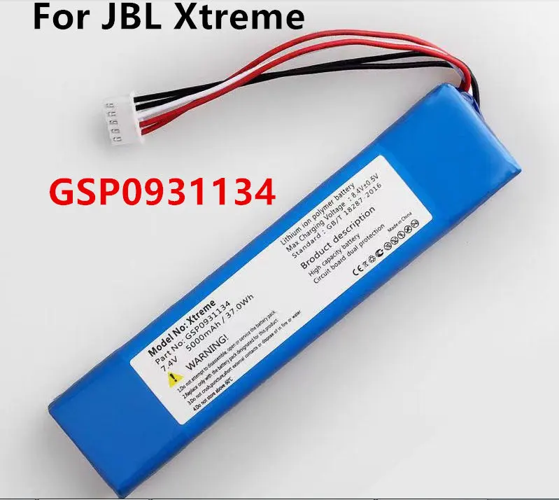1x оригинальный GSP 0931134   Сменный аккумулятор 5000 мАч/37,0 Втч для JBL Xtreme Xtreme 1 Xtreme1, аккумуляторы для динамиков