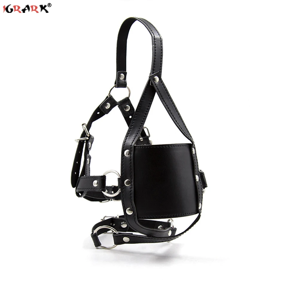 Gag Bdsm Mask Couple Sex Games Intimate Accessories Slave Mouth Hood Bondage Adult Cosplay Sexy Toys For Women Men Erotic Games