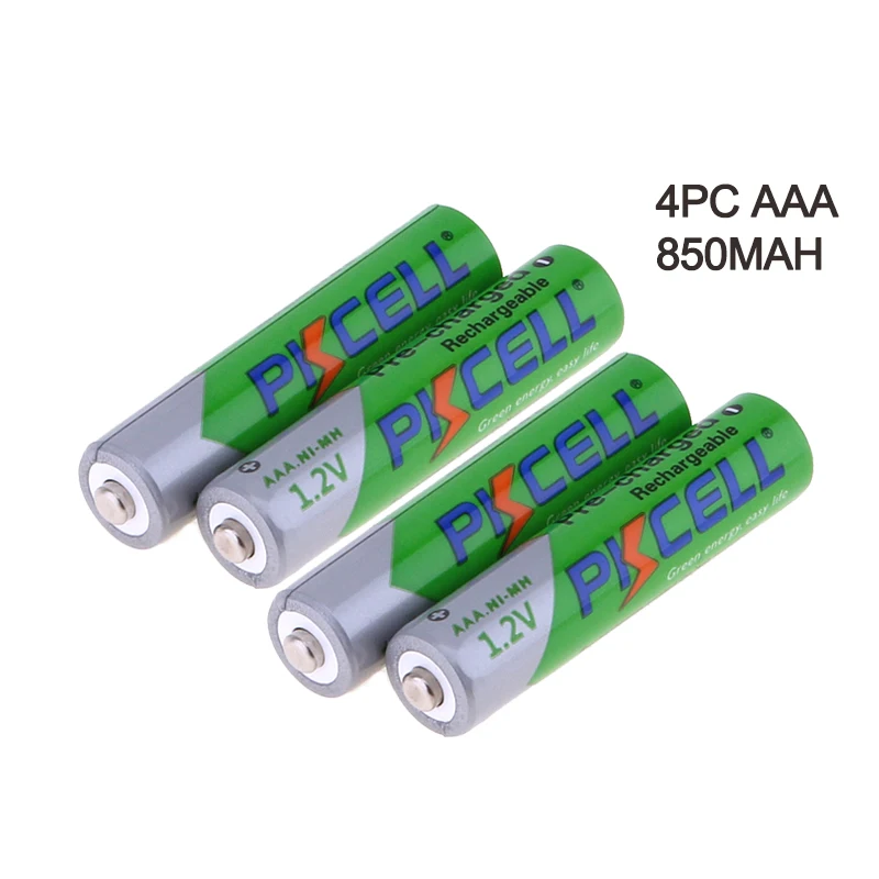 PKCELL 20 szt. Bateria AAA do ładowania wstępnego 1.2V NIMH akumulatory AAA 3a bateria 850MAH z 5 bateria PC pudełko na baterie AAA