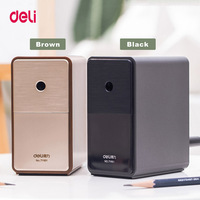 Deli Pencil Sharpener Hand Crank Sharpeners Machine Stationery for Kid Art Charcoal Pencils Sketching Pencils Adjustable Points