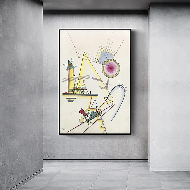 Abstract Geometric Artwork By Wassily Kandinsky Canvas Art Paintings Posters and Prints Reproductions Wall Pictures Home Decor