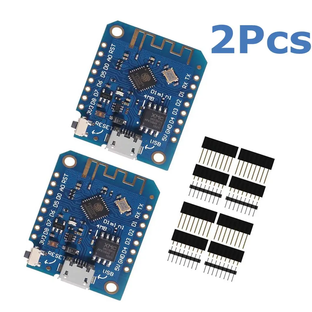 

2pcs Wemos D1 Mini V3.0 Development Board ESP8266 4MB Flash Wireless Based CH340 CH340G for Arduino Nodemcu V2 MicroPython