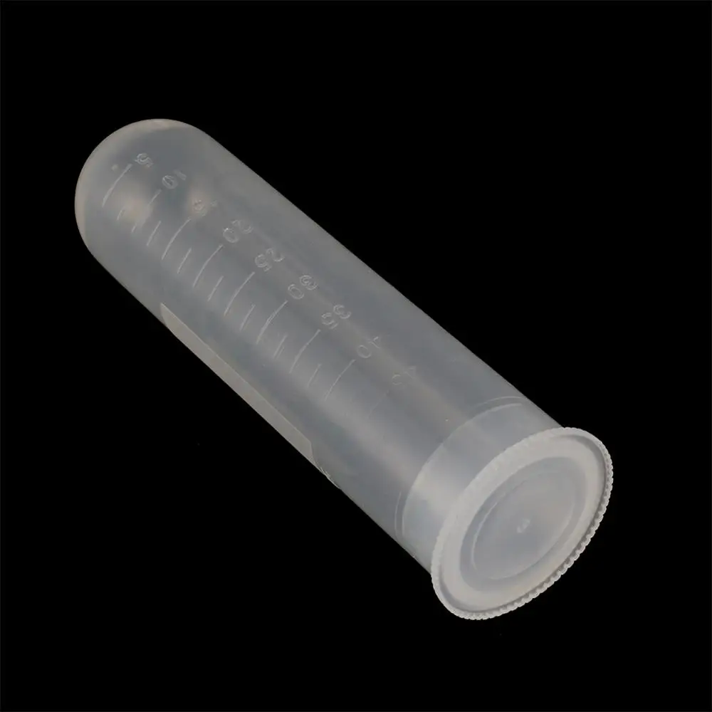 10 pz/set 50ML provetta per centrifuga da laboratorio contenitore per fiale in plastica trasparente con coperchio a scatto per la fornitura di