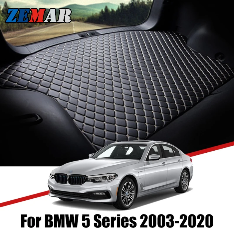 

Leather Car Trunk Mat Cargo Liner Tray Boot Cover Pad for BMW F10 G30 E60 F07 5Series 2003-2019 2020 2021 Decoration Accessories