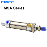 MSA Spring return MTA Spring entend mini round cylinder with spring Single acting bore16 20 25 32 40mm stroke 10-150mm