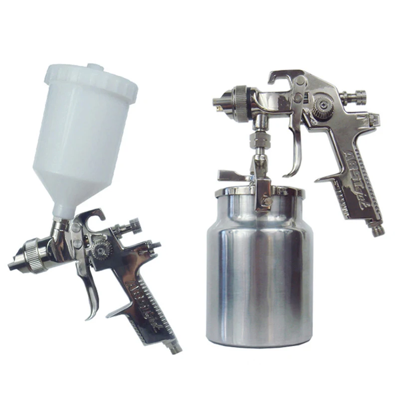 Pistolas de Pintura Pneumática Profissional Pistola Ferramenta De Poder 1.4/1.7mm Pintura Carros Aerograph Tool HVLP Pistola De Pulverização