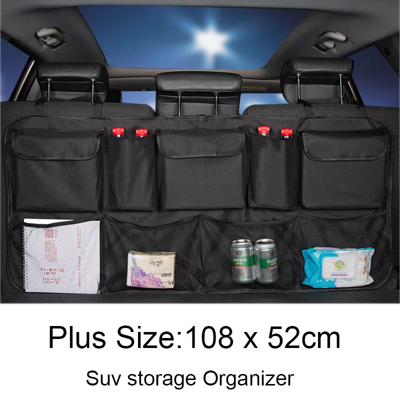 Plus Size Car Trunk Rear Seat Organizer for SUV MPV Universal Organizer Vehicle Seat Organizer Bag Seat Back Bag Stowing Tidying 