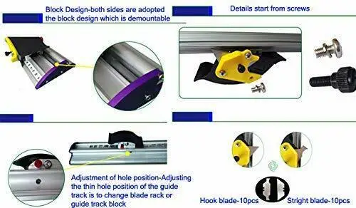 Manual Sliding KT Board Trimmer PET Cutter with Ruler Cutting Ruler, Photo PVC Cn(origin)