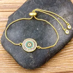Nidin Lucky Eye Bracelet for Women Top Quality Cubic Zirconia Chain Bracelet Exquisite luxury Dubai Best Party Wedding Jewelr