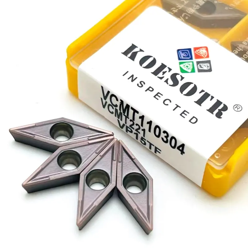 10 pz VCMT110304 UE6020 VP15TF US735 utensile da tornio in metallo duro in acciaio inossidabile CNC VCMT 110304 lama in metallo duro