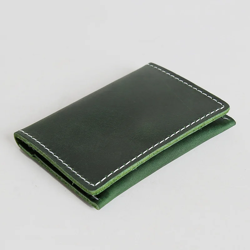 Cow Leather Card Holder Men Retro Handwork Credit Card Wallet Multi-card Slot Cardholder hasp Small Wallet for Cards