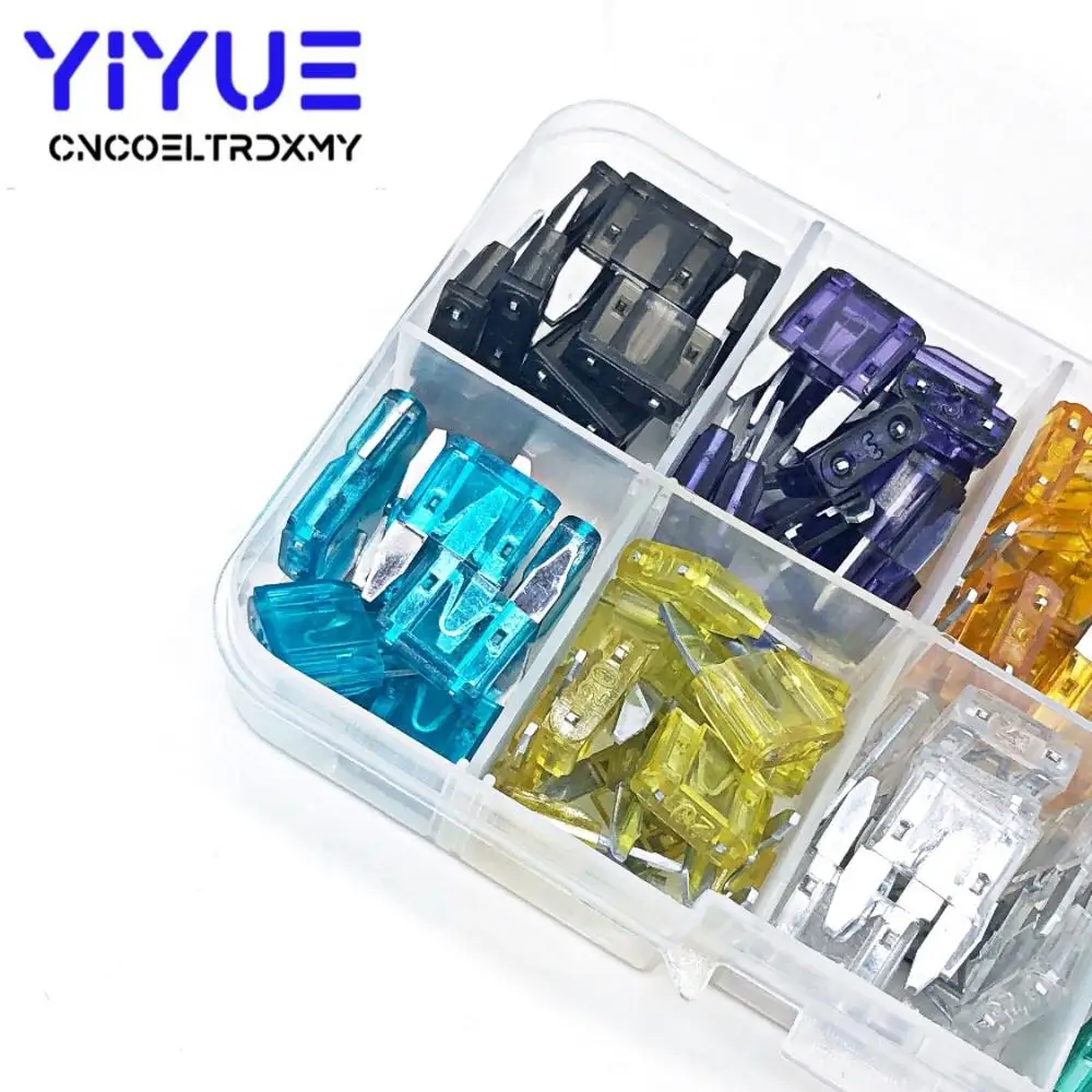 120pcs Car Fuses 2A 3A 5A 7.5A 10A 15A 20A 25A 30A 35A Standard Small Fuse with Box Clip Assortment Auto Blade Type Fuse Set