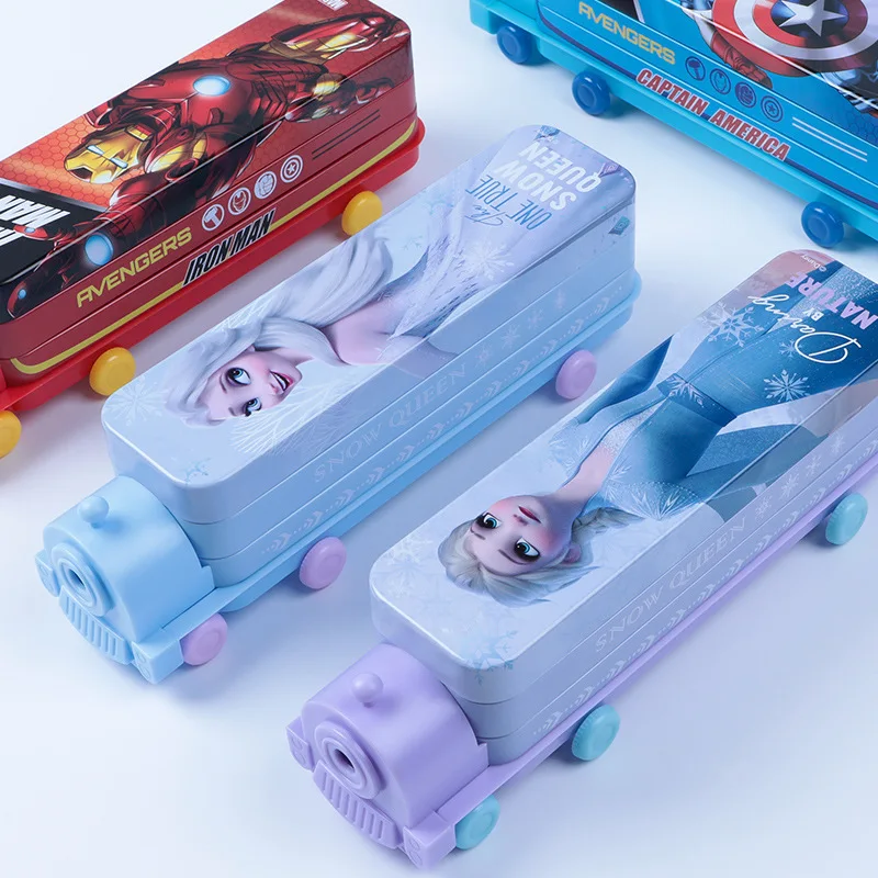 

Disney Frozen Mickey Minnie Marvel Creative Car Stationery Box Children's Pencil Case Student Pencil Sharpener School Supplies