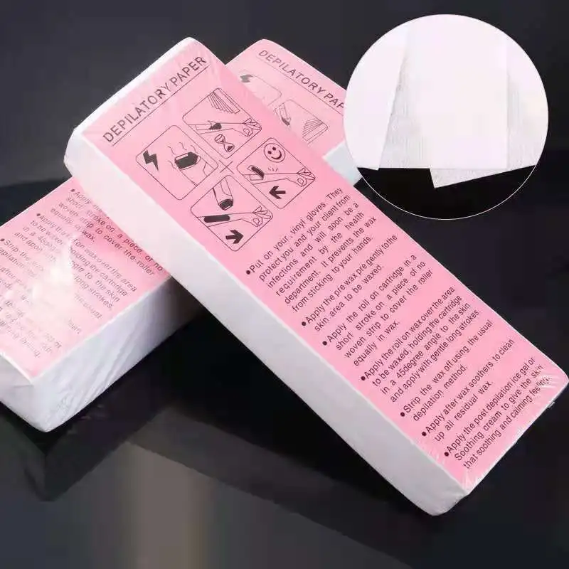 100pcs/pack Disposable Thick Non-woven Hair Depilatory Paper Depilation Wax Hair Removal Auxiliary Tools