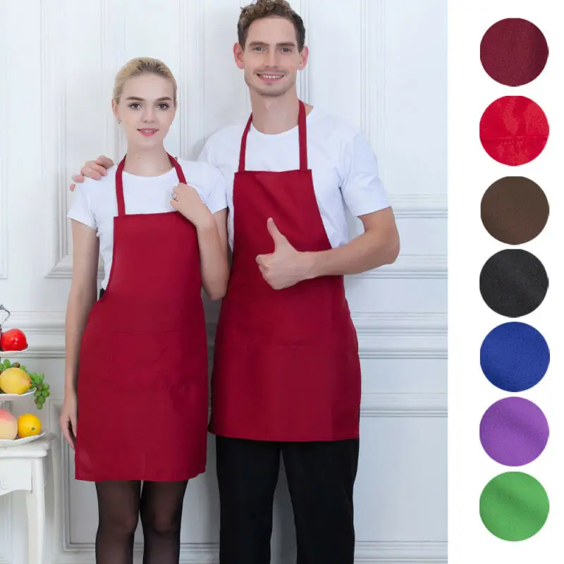 Women Men Adjustable Waterproof Bib Apron Dress Kitchen Restaurant Chef Classic Cooking Bib Household Pinafore