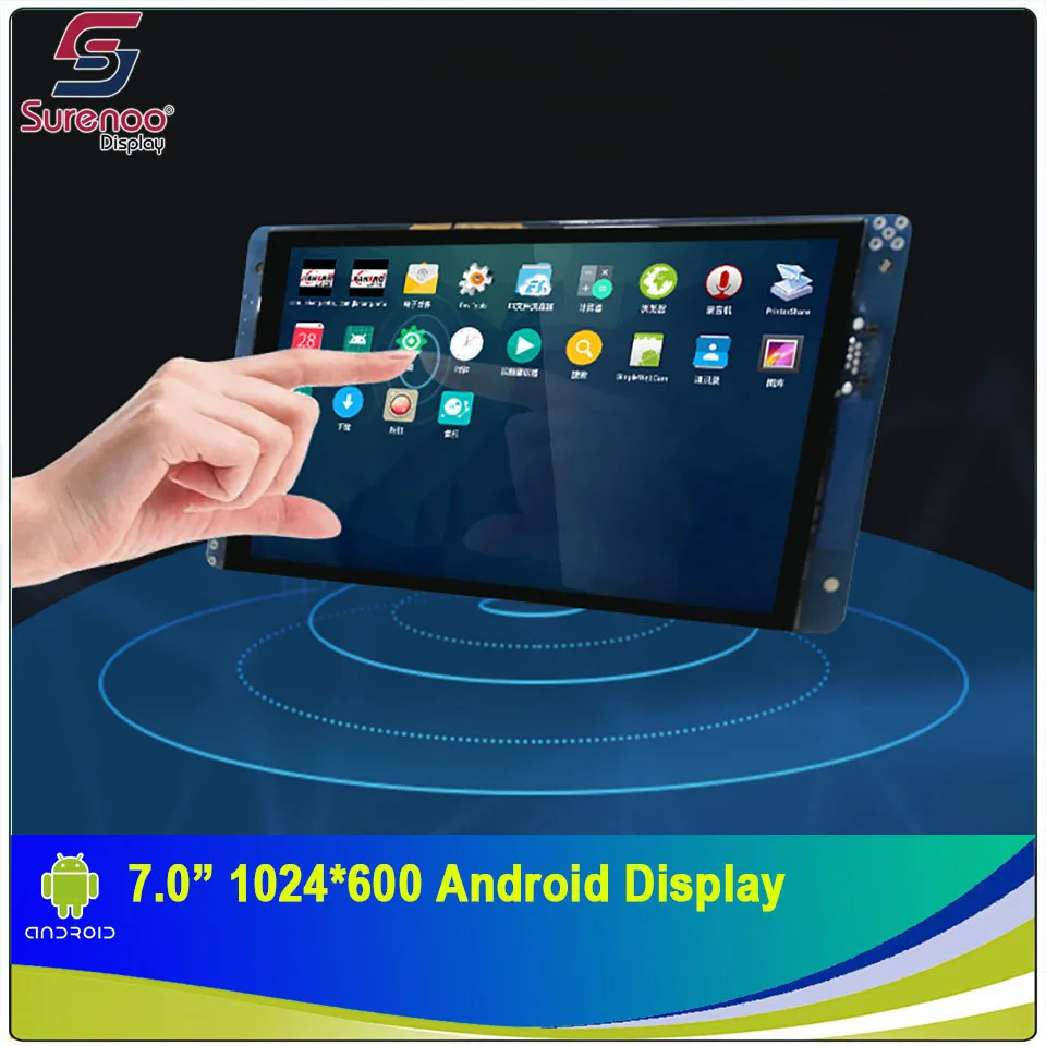 7.0 "1024X600 Android Industrie Grade WIFI 4G IPS TFT LCD Modul Display mit w/ Multi-kapazitive Touch Panel