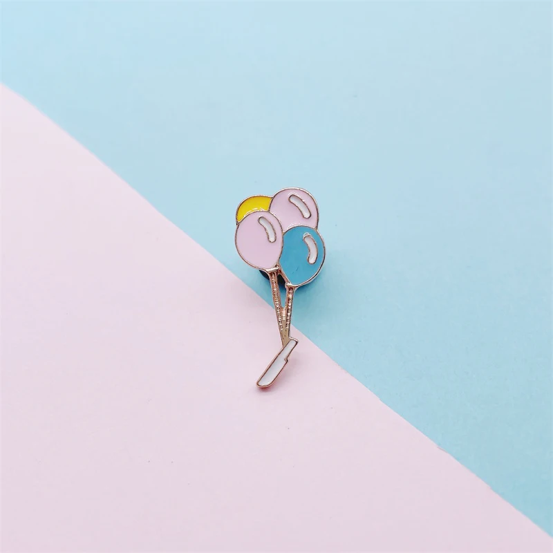 Cartoon Sweet Colorful Balloons Enamel Pins Dream Balloons Alloy Brooches Cute Badges Clothes Accessories Women Jewelry Gifts