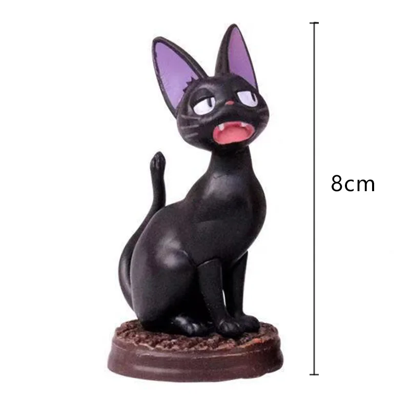 Figurines de dessin animé, chat noir au hasard, 6 sortes d'animaux amusants, modèle de voiture, décoration de maison, cadeau pour petite amie, enfants