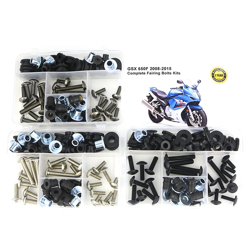 

Motorcycle Complete Full Fairing Bolts Kit Fairing Clips Speed Nuts Fit For Suzuki GSX 650F 2008-2015